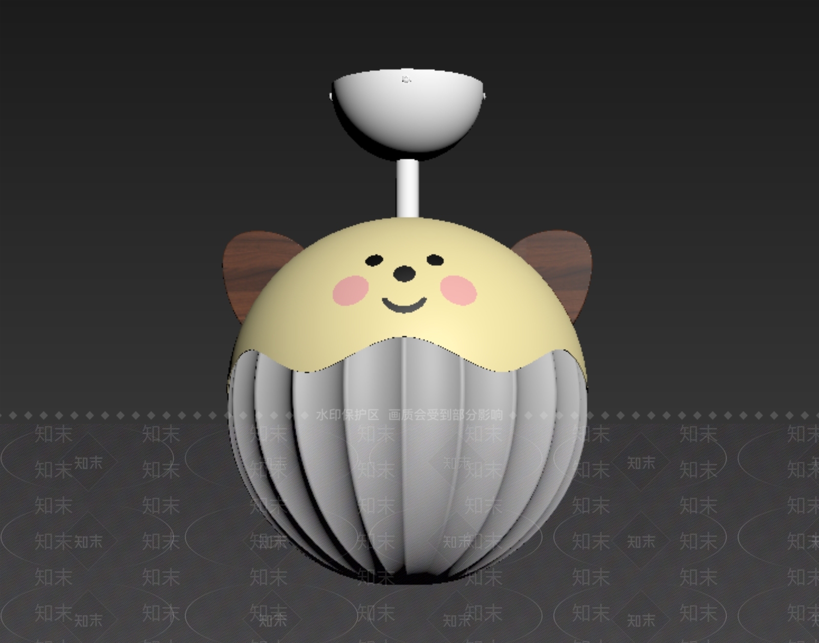 奶油风儿童房吊灯SU模型下载【ID:1231276615】