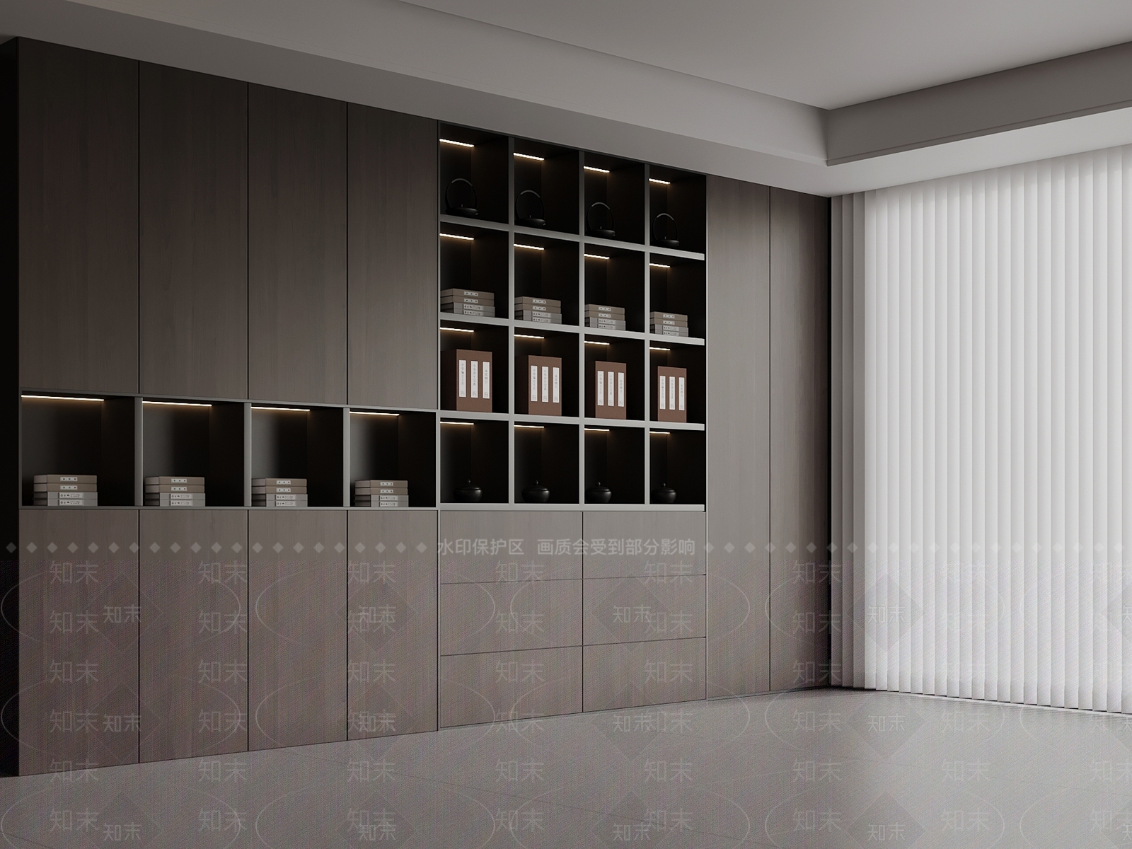 意式极简茶柜3D模型下载【ID:1231278872】