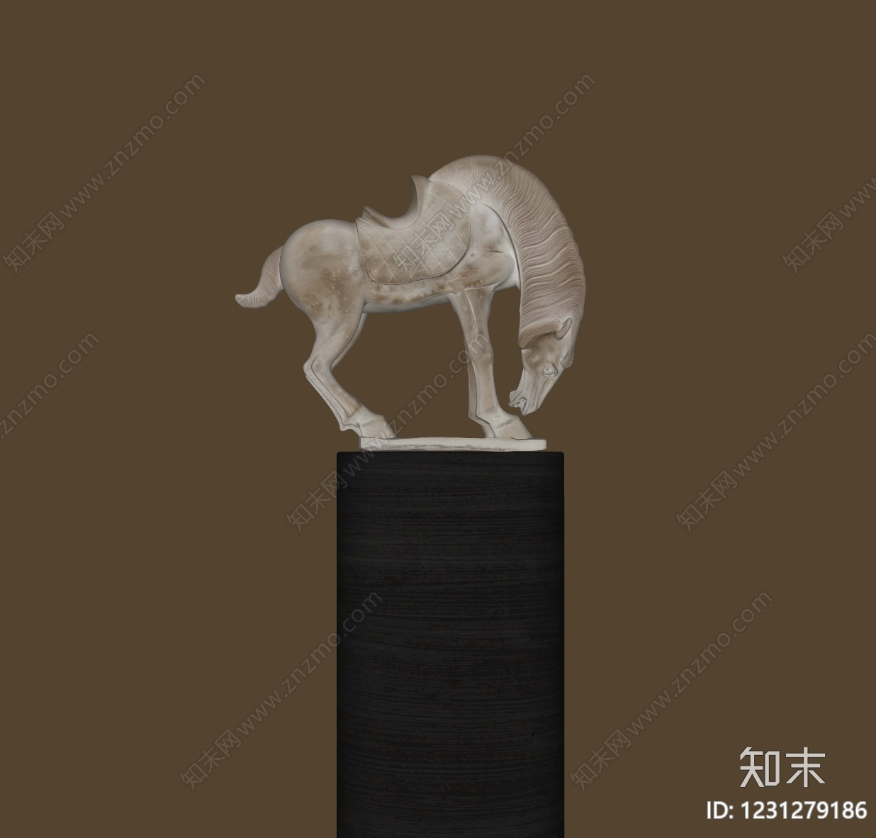 新中式雕塑摆件SU模型下载【ID:1231279186】