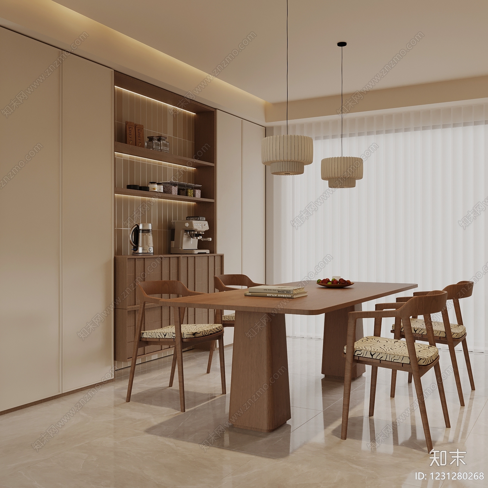 中古风家居餐厅3D模型下载【ID:1231280268】