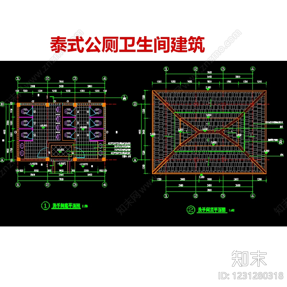 公厕CAD图纸