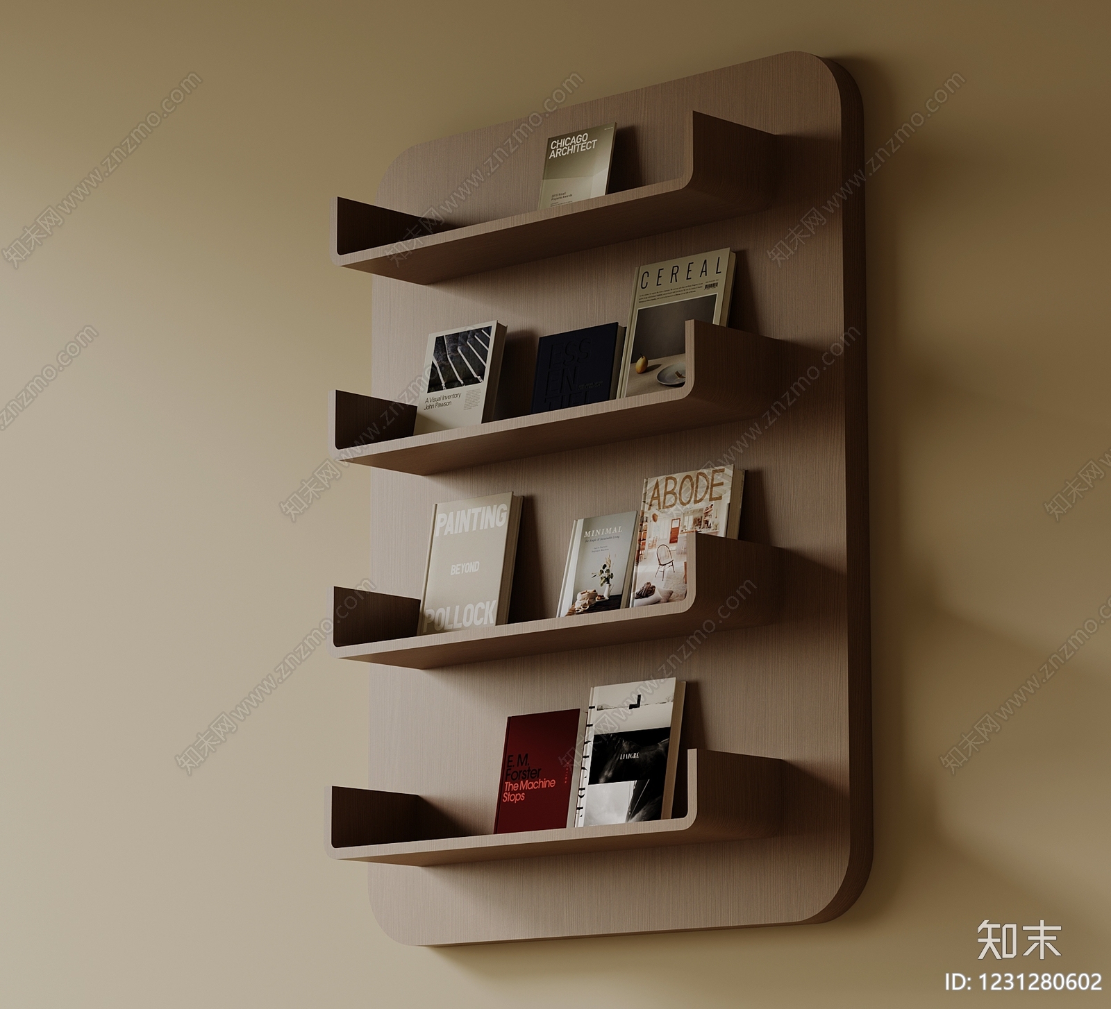 原木风书架SU模型下载【ID:1231280602】