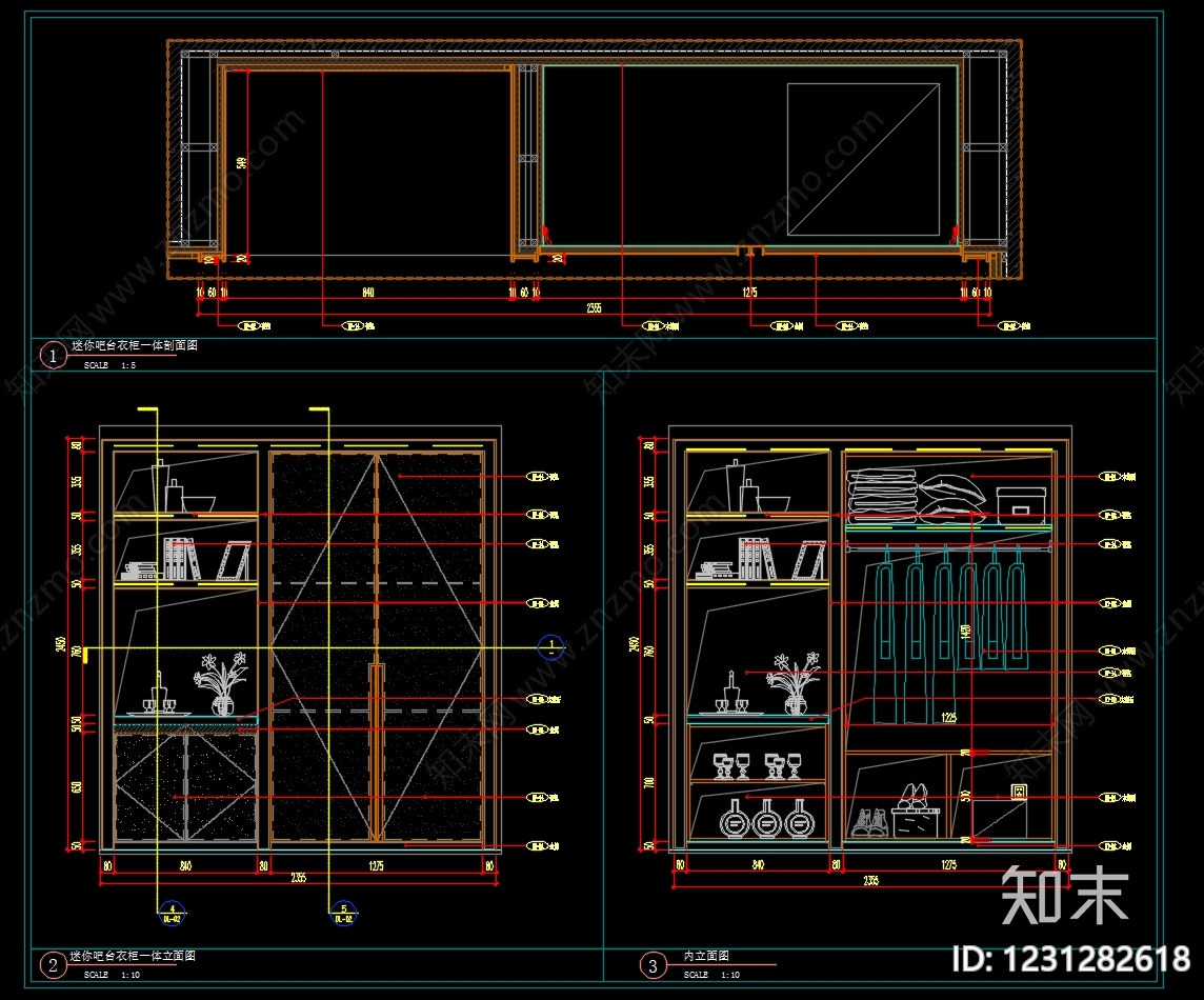 综合家具节点cad施工图下载【ID:1231282618】