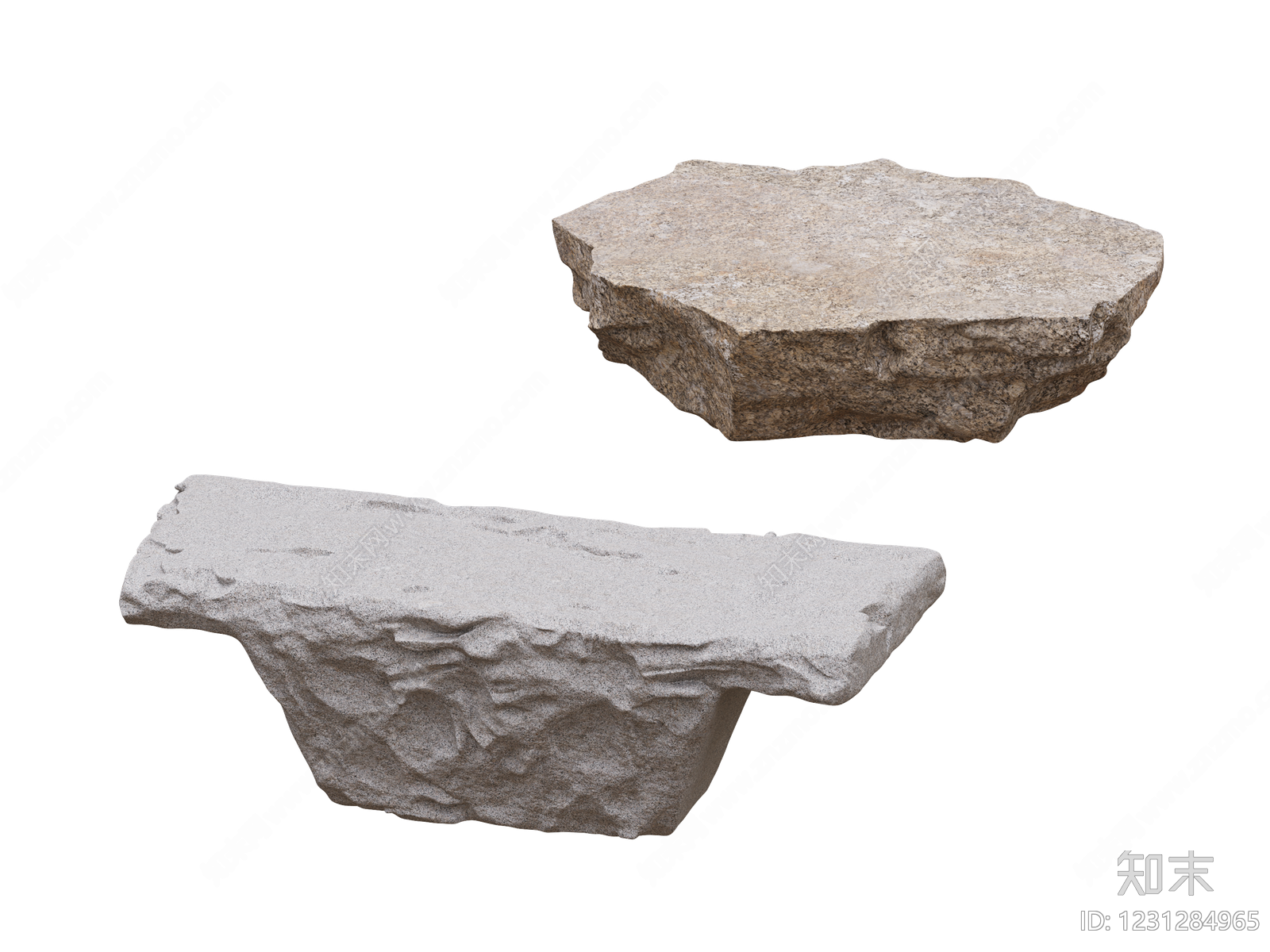 侘寂石头3D模型下载【ID:1231284965】