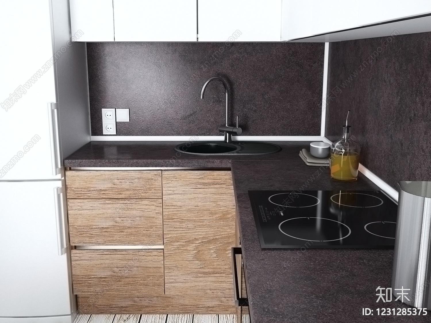 现代简约家居餐厅3D模型下载【ID:1231285375】