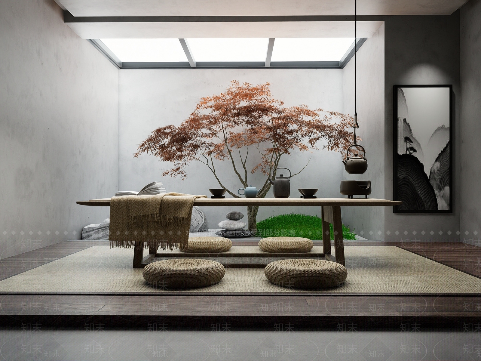 禅意茶室SU模型下载【ID:1231289998】