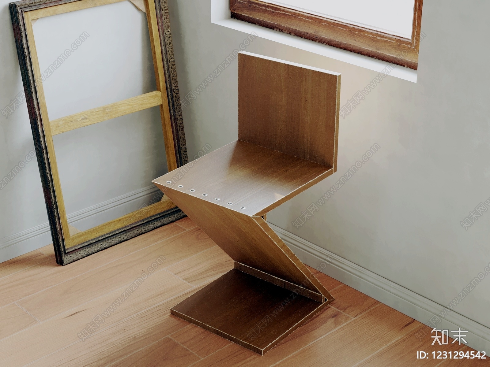 极简休闲椅3D模型下载【ID:1231294542】