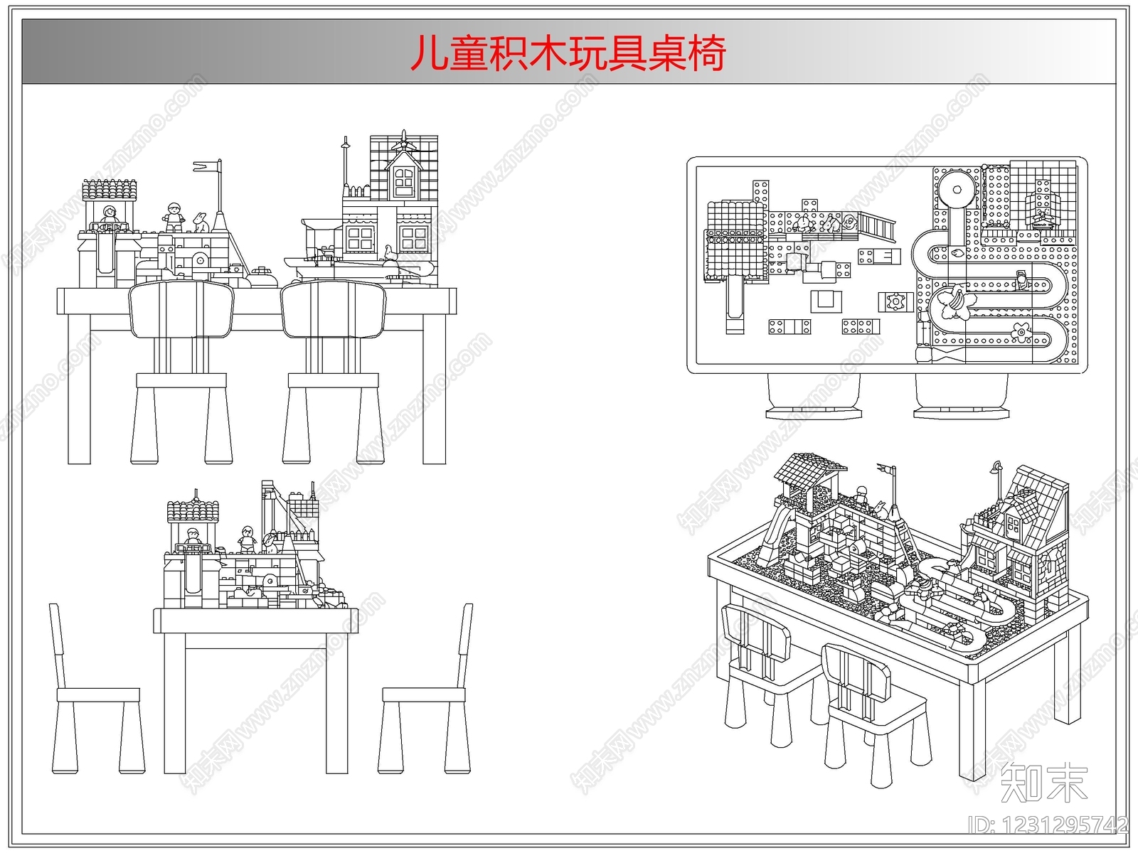 桌椅cad施工图下载【ID:1231295742】