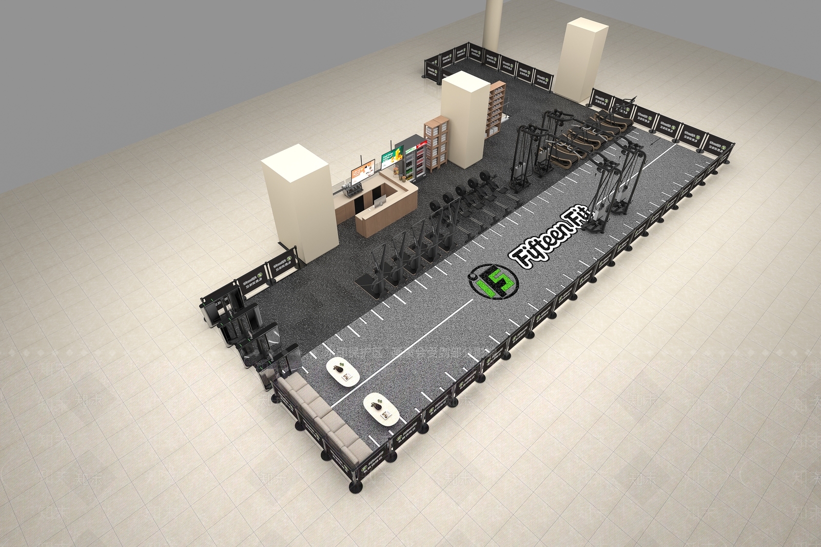现代健身房3D模型下载【ID:1231299889】