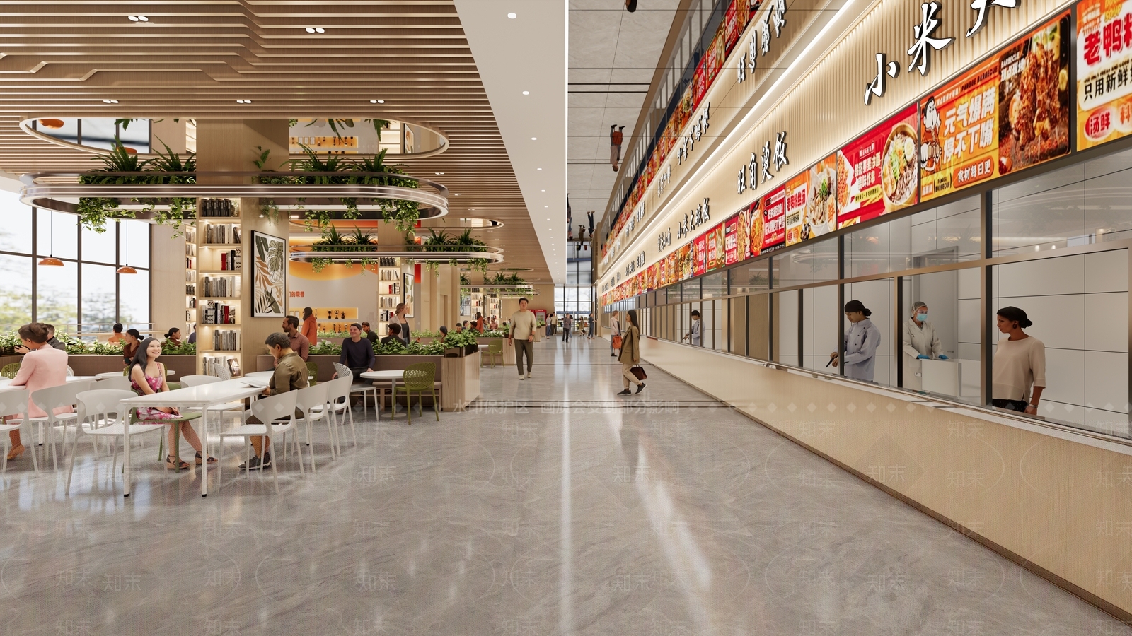 现代简约食堂SU模型下载【ID:1231301117】