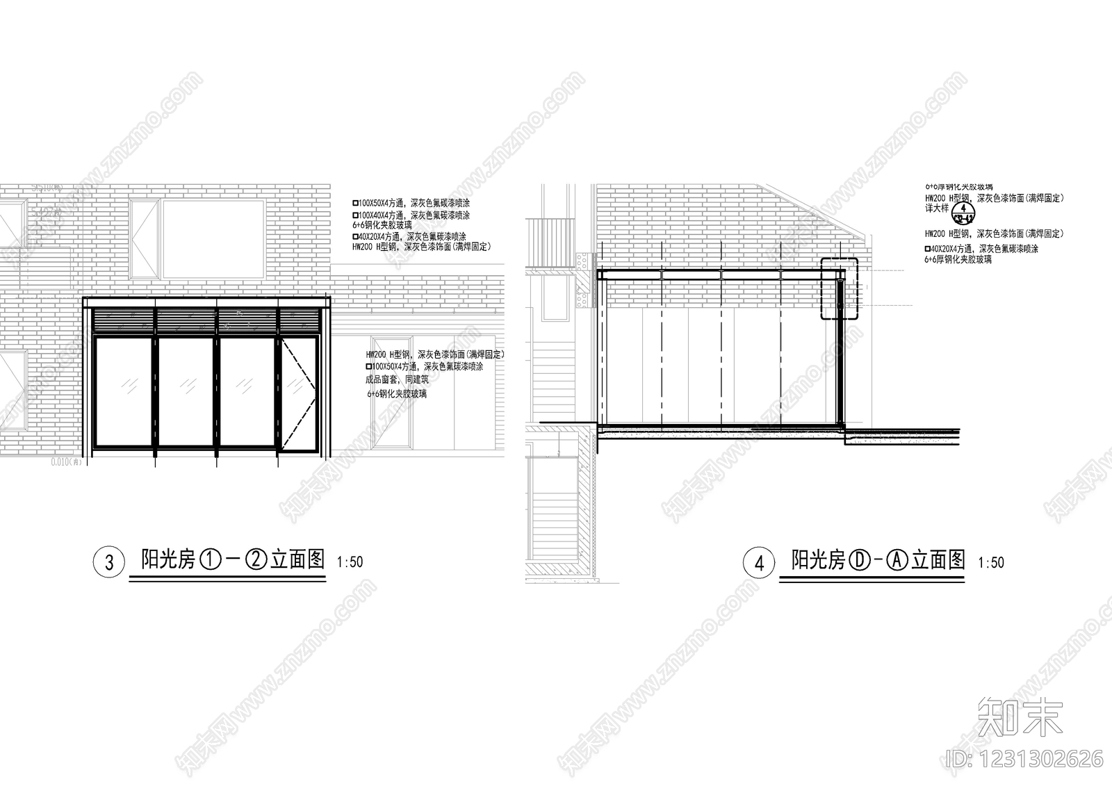 别墅建筑cad施工图下载【ID:1231302626】