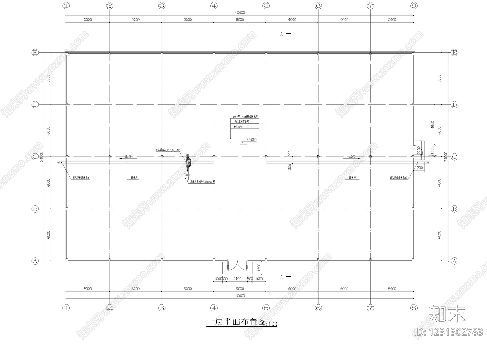 别墅建筑cad施工图下载【ID:1231302783】