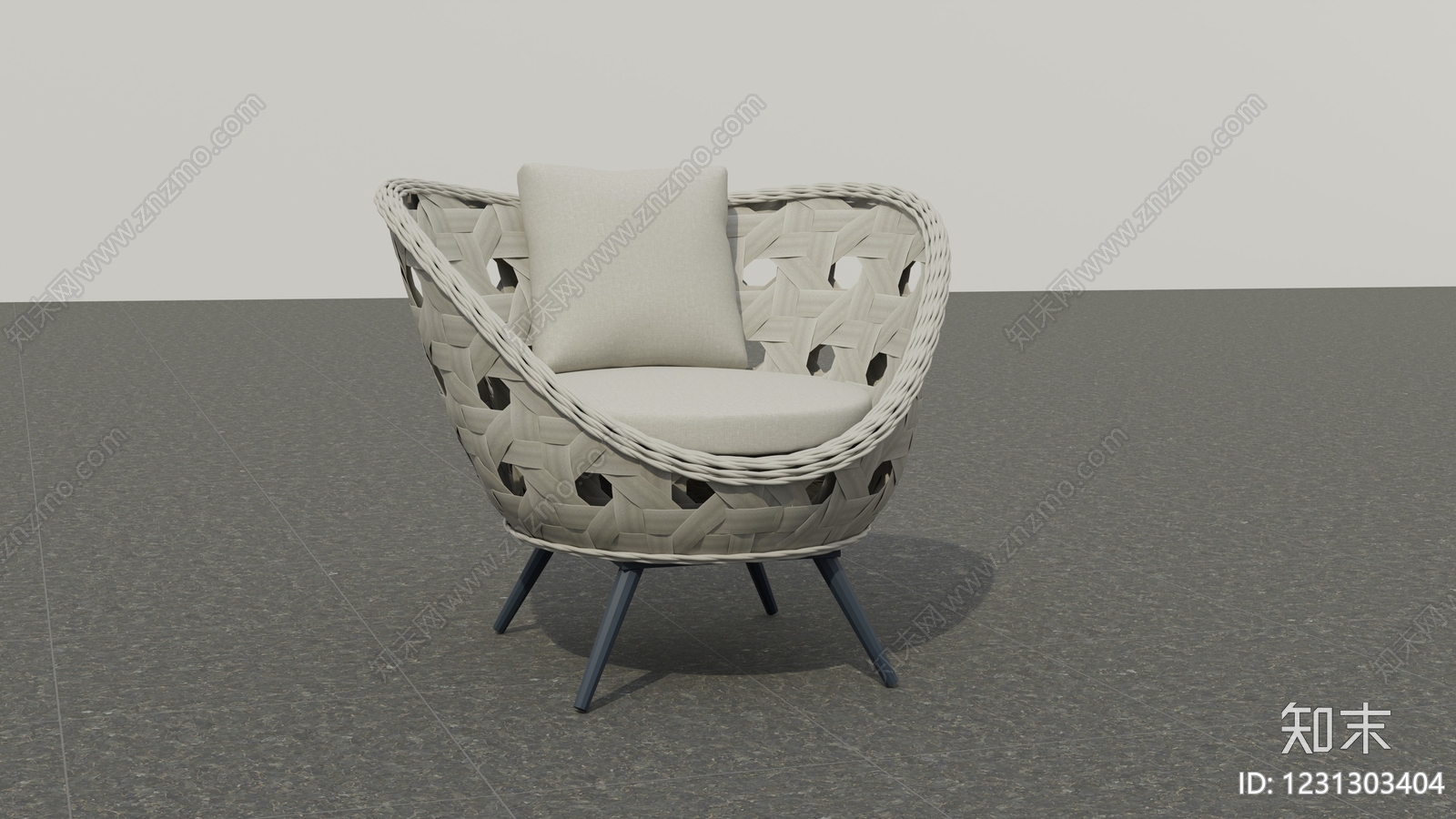 现代简约办公椅3D模型下载【ID:1231303404】
