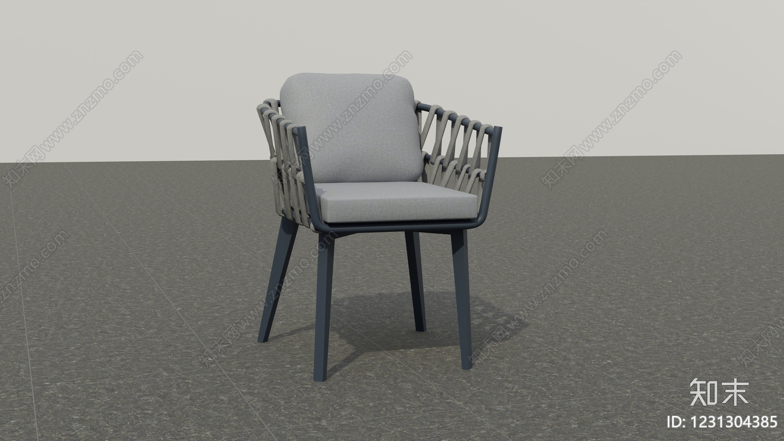 现代简约户外椅3D模型下载【ID:1231304385】