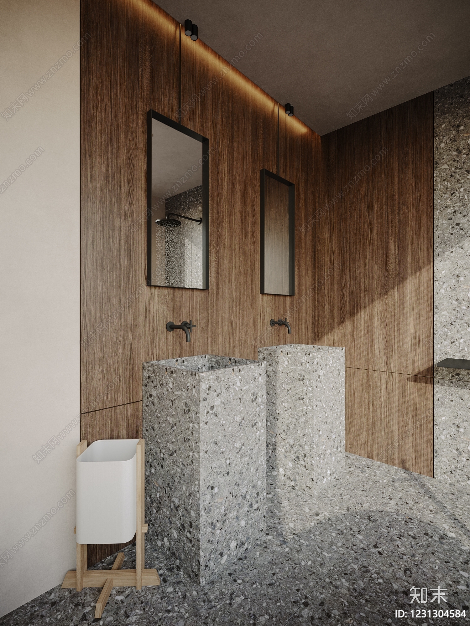 侘寂卫生间3D模型下载【ID:1231304584】