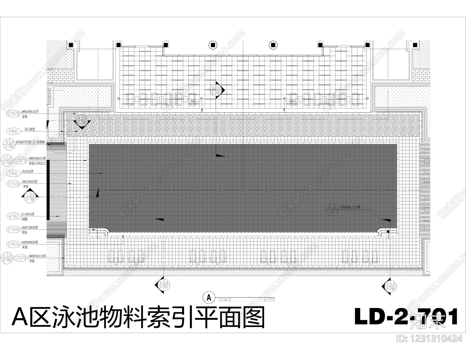 9套小区景观游泳池游泳馆水景节点CAD施工图配套效果图cad施工图下载【ID:1231310424】