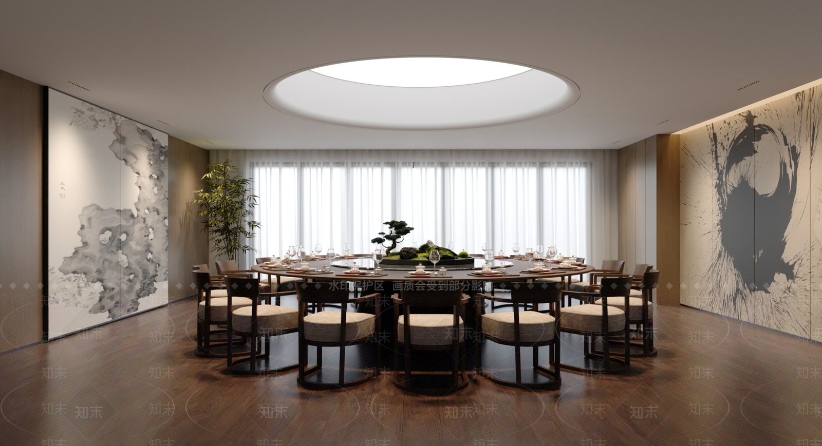 新中式包厢3D模型下载【ID:1231310824】