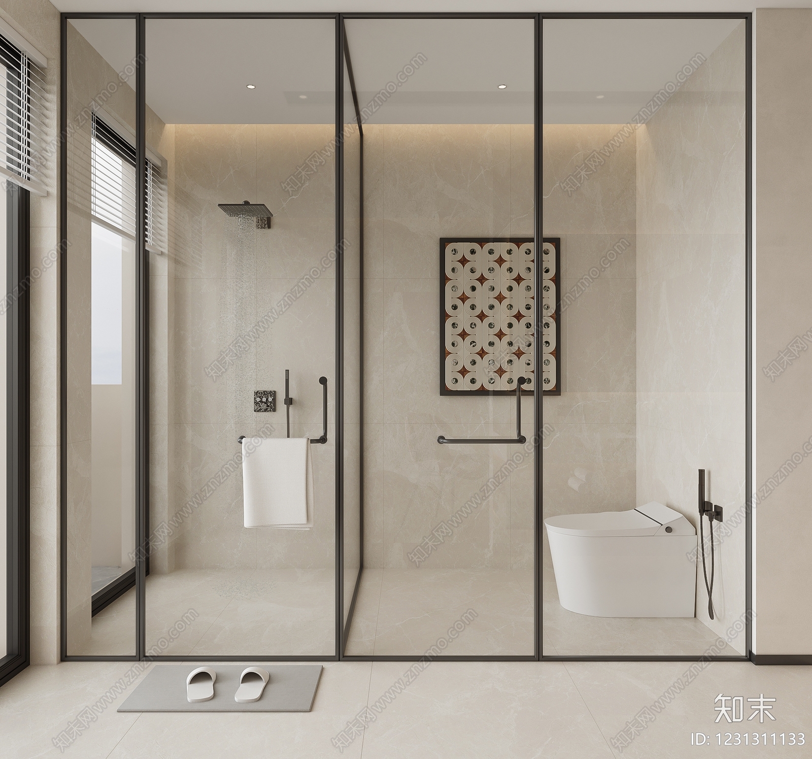 现代简约衣帽间3D模型下载【ID:1231311133】