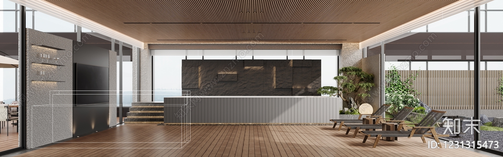 轻奢休息区3D模型下载【ID:1231315473】