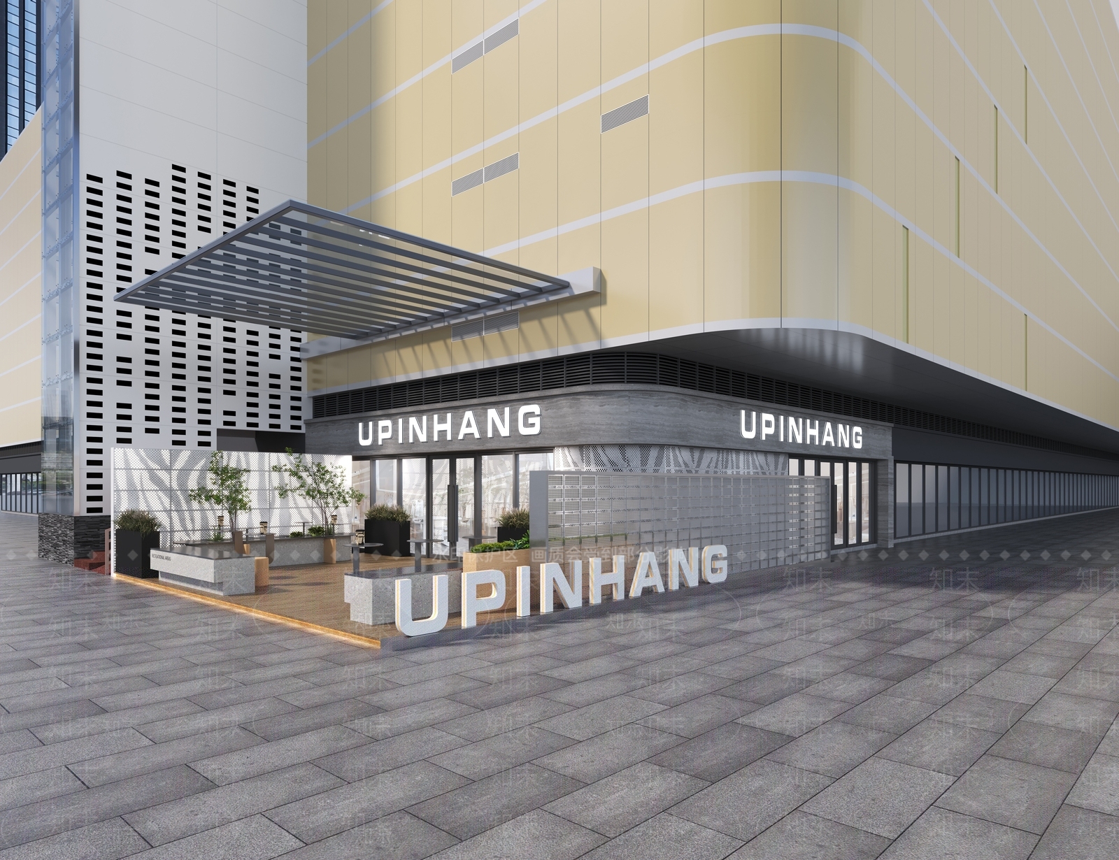 现代商场外观3D模型下载【ID:1231317172】