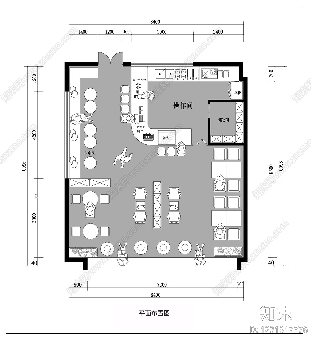奶茶店CAD图纸
