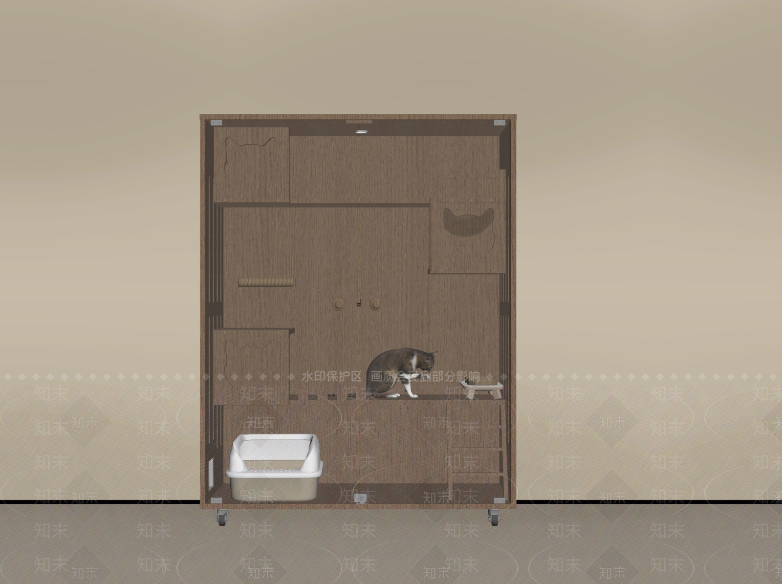 原木风其他柜子SU模型下载【ID:1231320898】