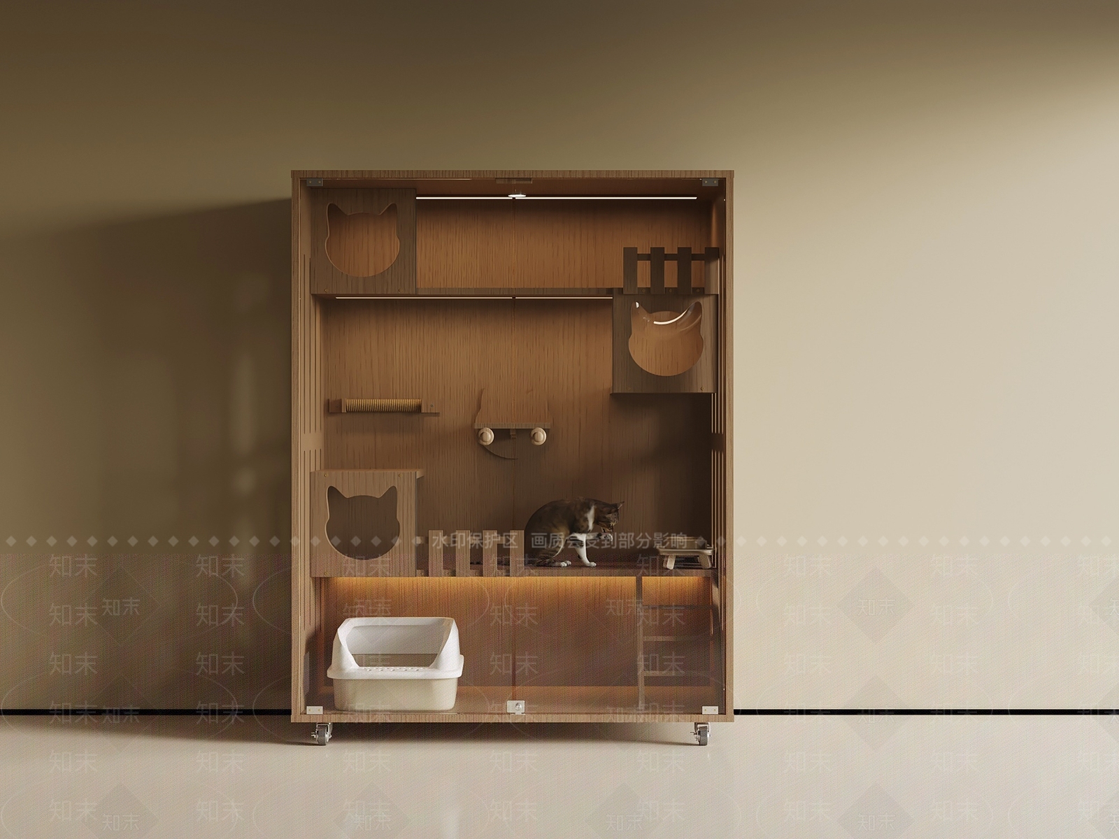 原木风其他柜子3D模型下载【ID:1231320933】