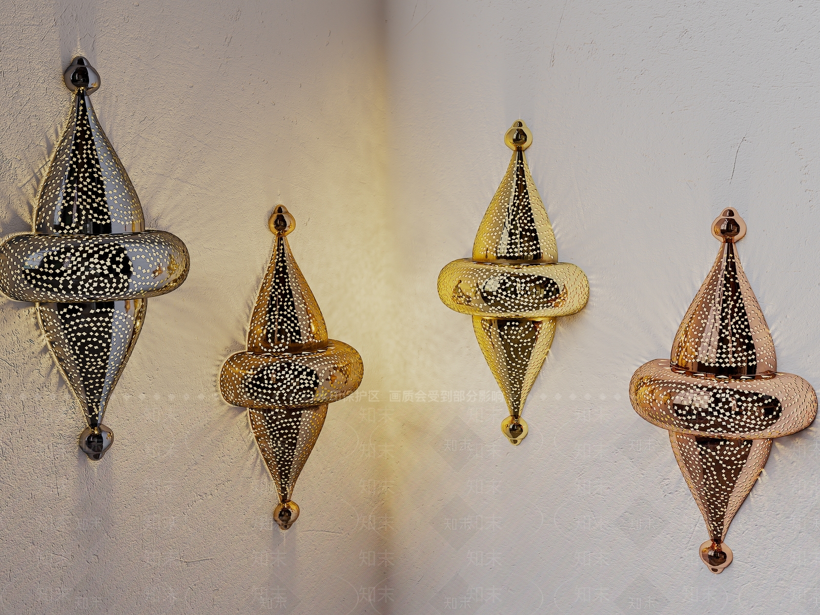 轻奢金属壁灯3D模型下载【ID:1231321131】