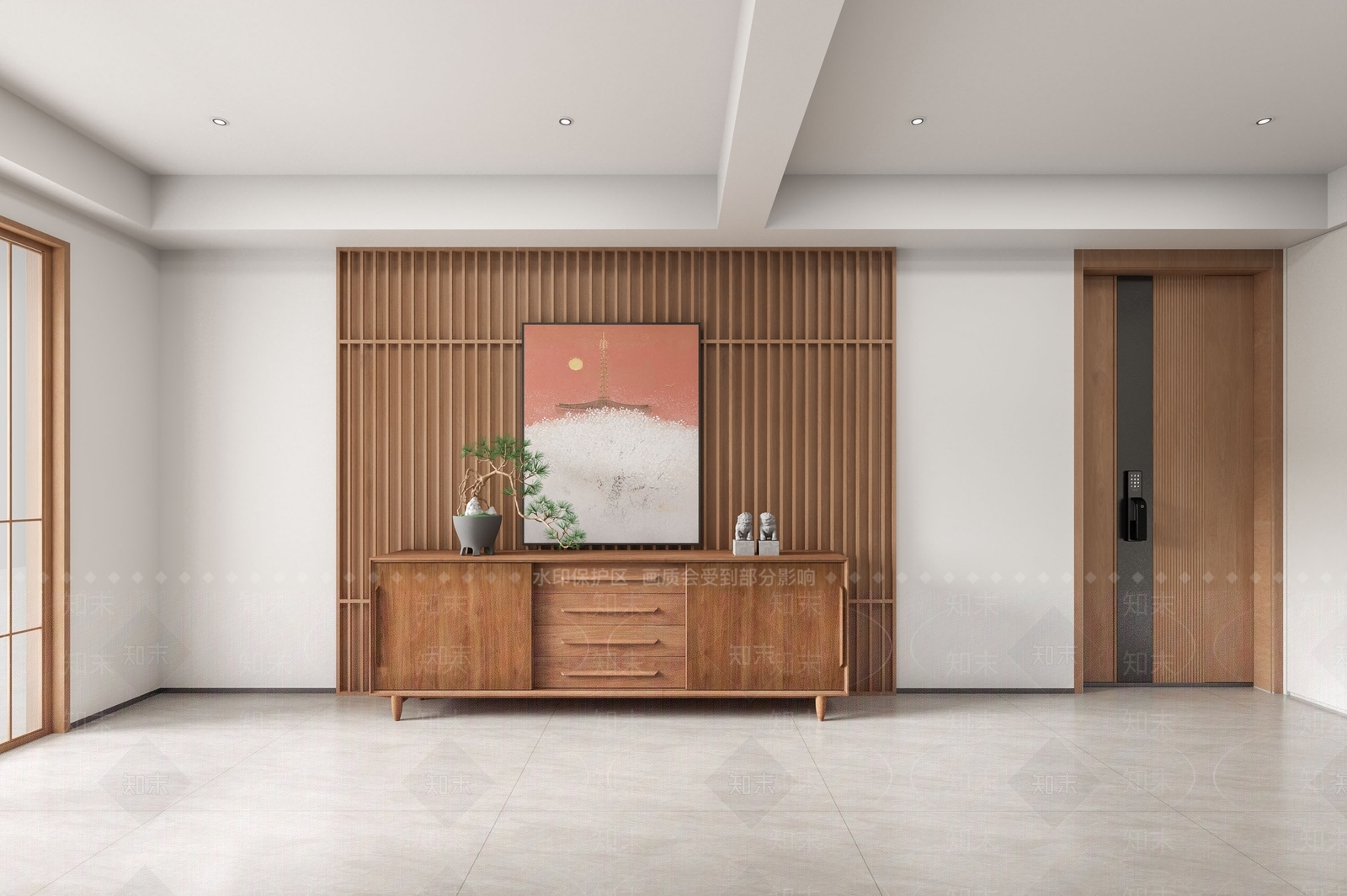 新中式玄关3D模型下载【ID:1231321764】