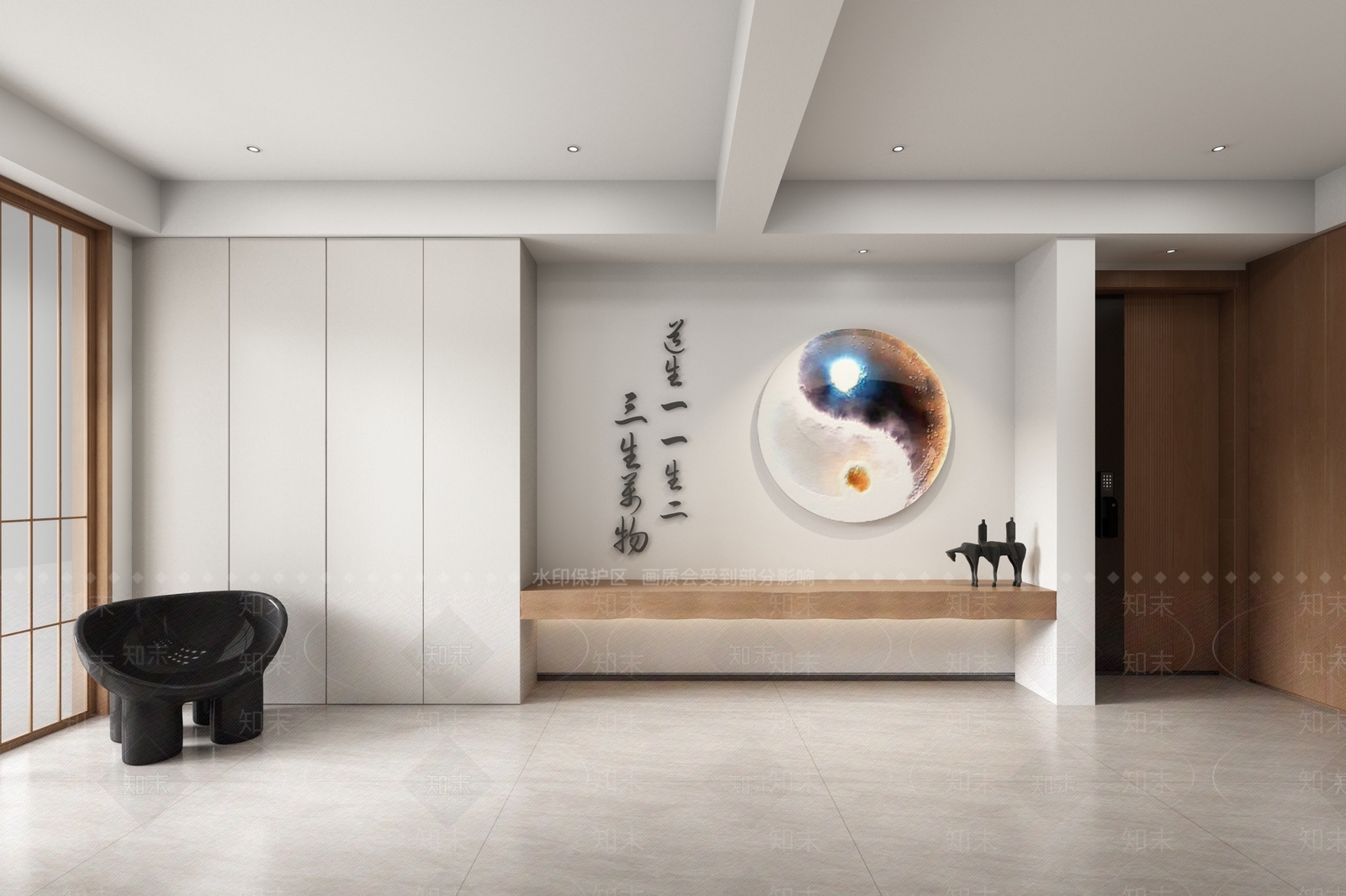 新中式玄关3D模型下载【ID:1231322297】