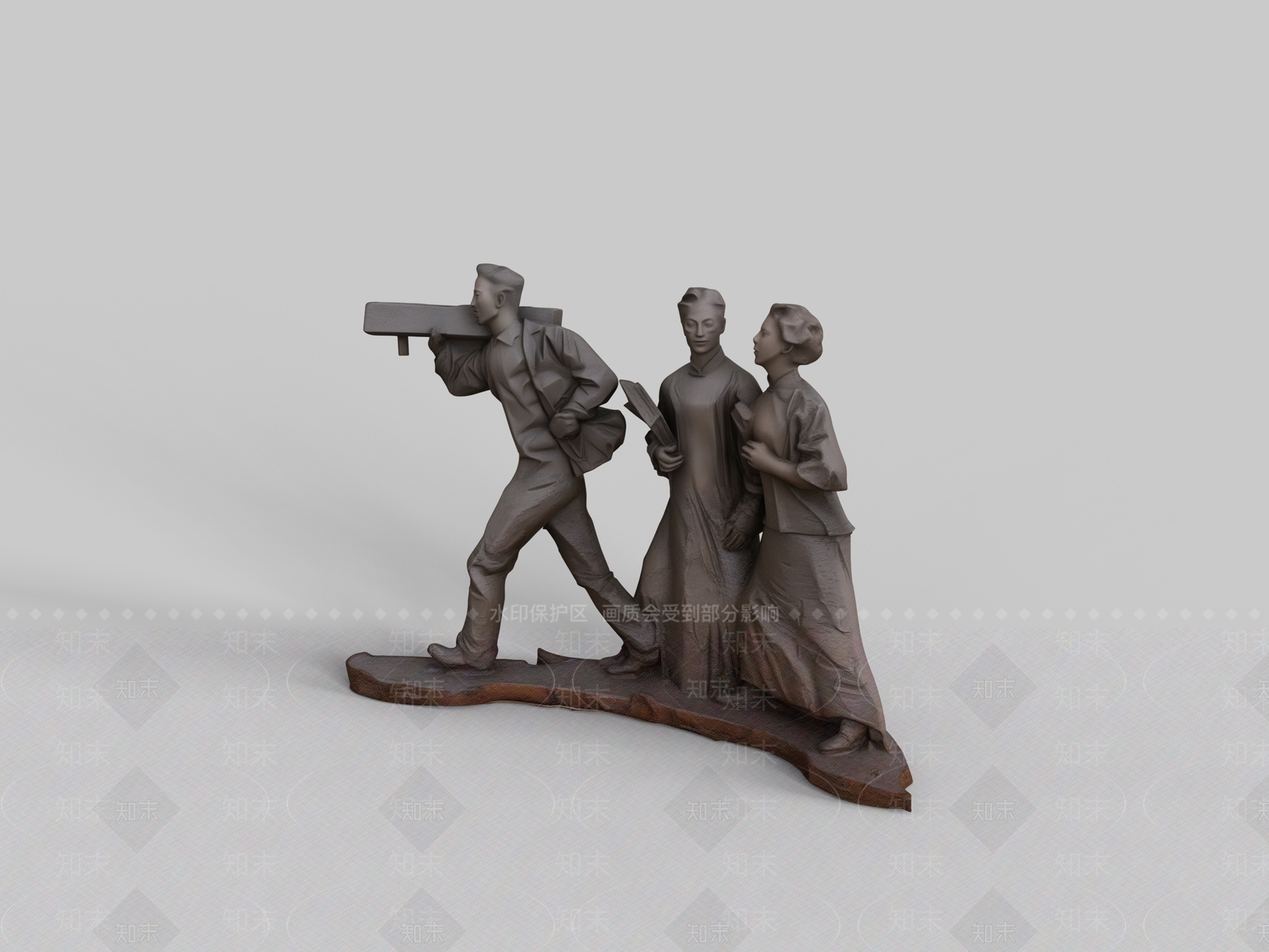 中式雕塑摆件3D模型下载【ID:1231322672】