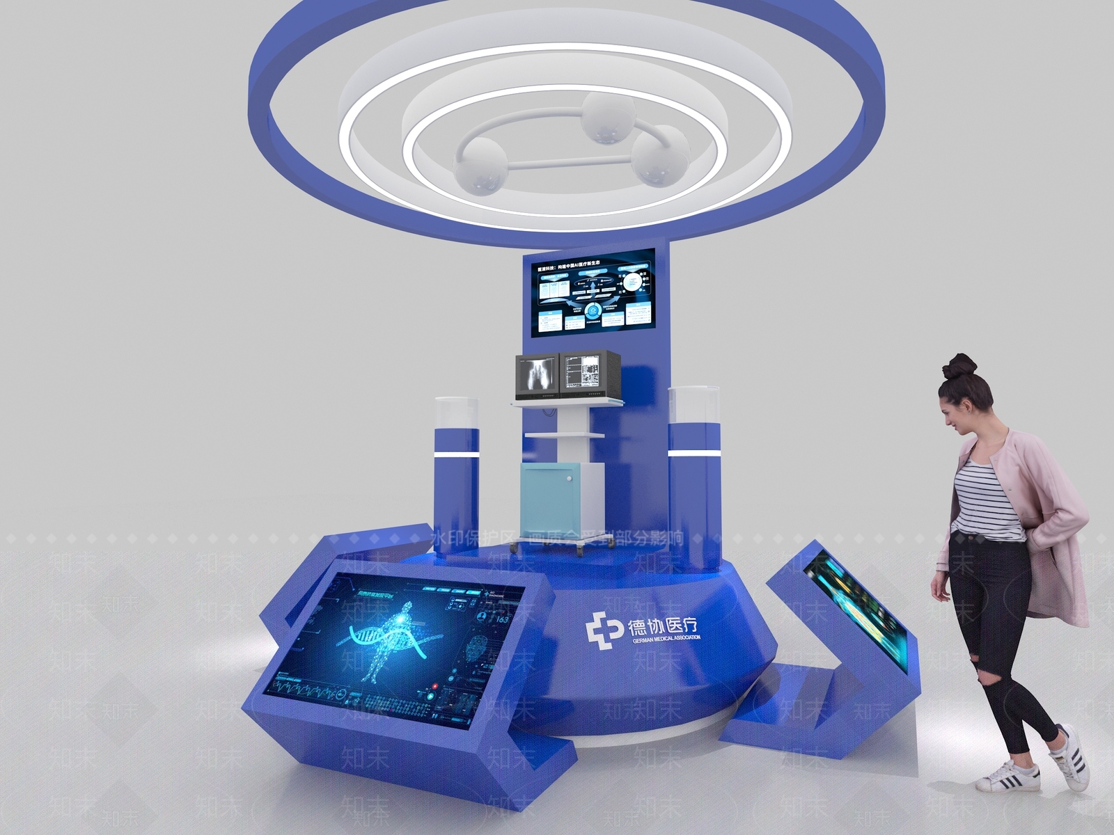未来主义医疗展厅3D模型下载【ID:1231328814】