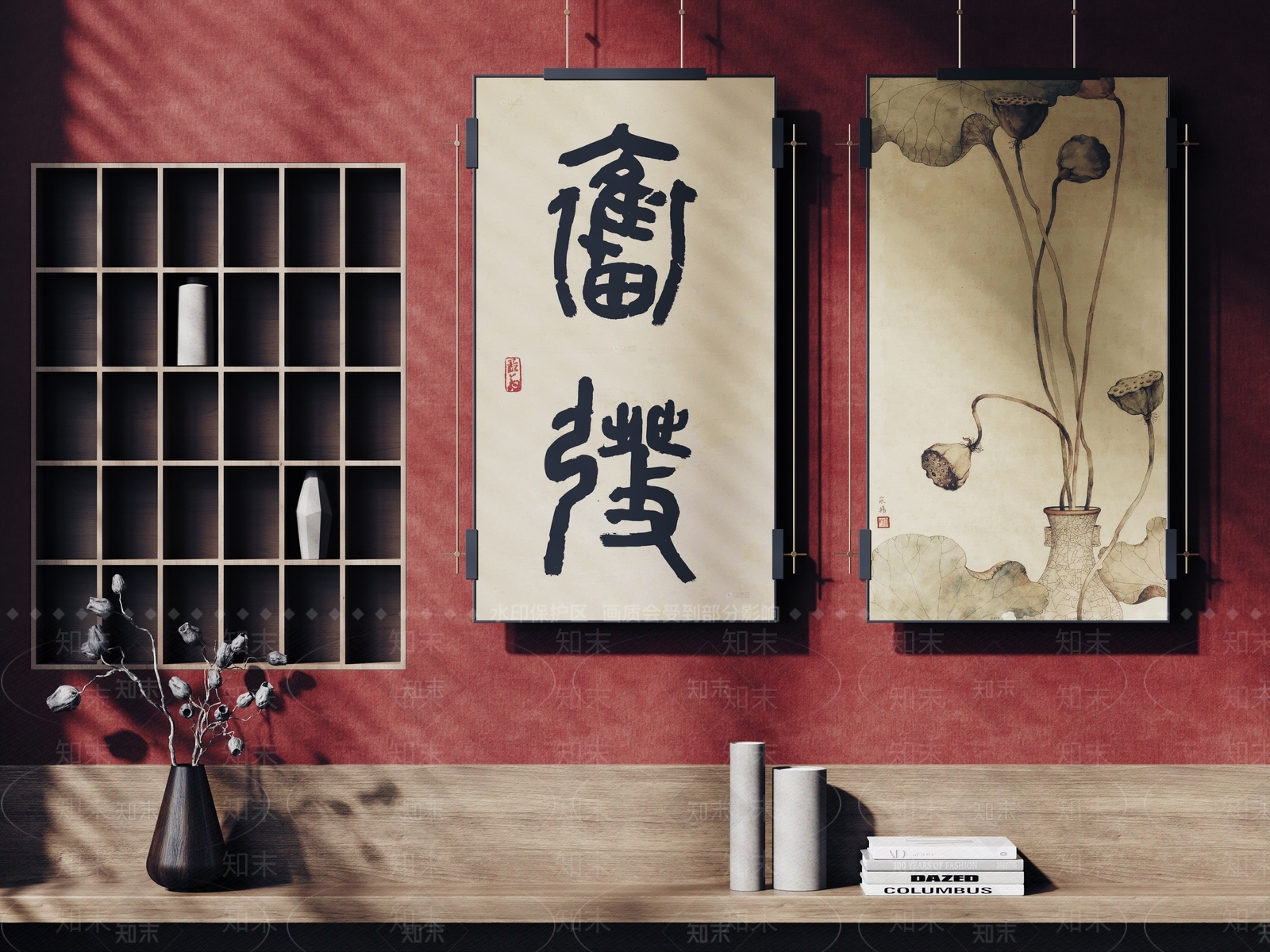 新中式字画3D模型下载【ID:1231338479】