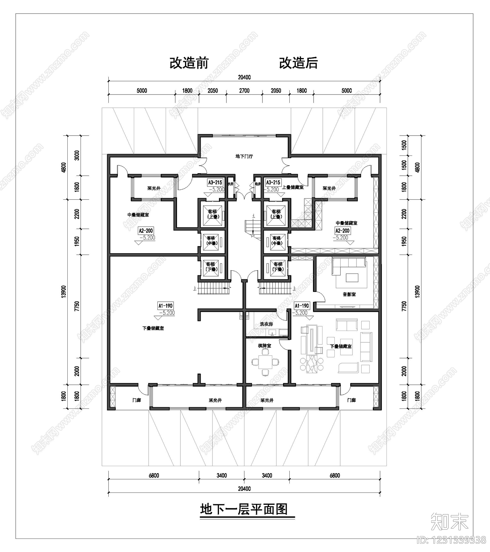 多层住宅cad施工图下载【ID:1231339338】