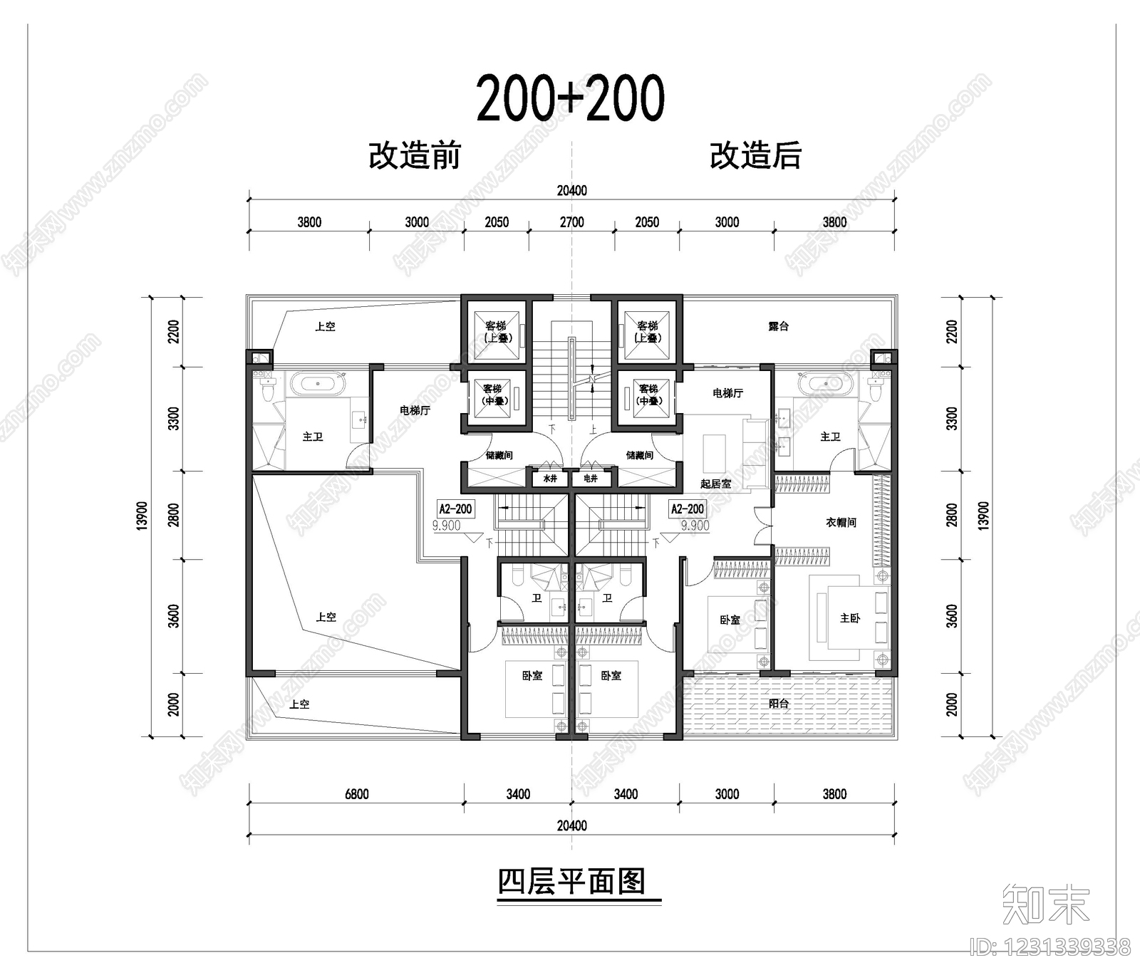 多层住宅cad施工图下载【ID:1231339338】