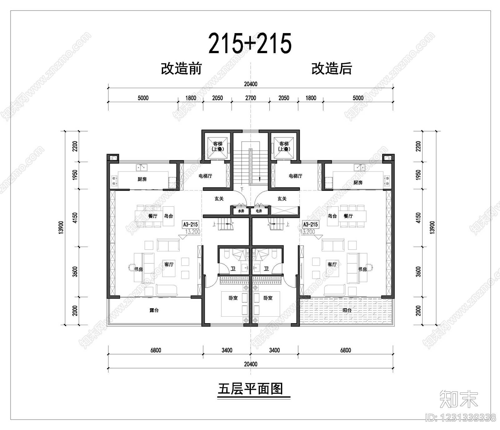 多层住宅cad施工图下载【ID:1231339338】