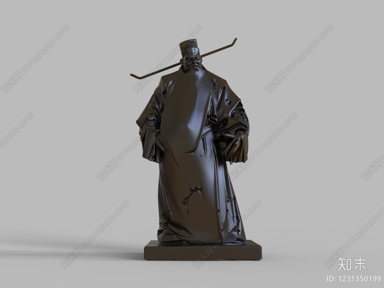 中式景观雕塑3D模型下载【ID:1231350199】