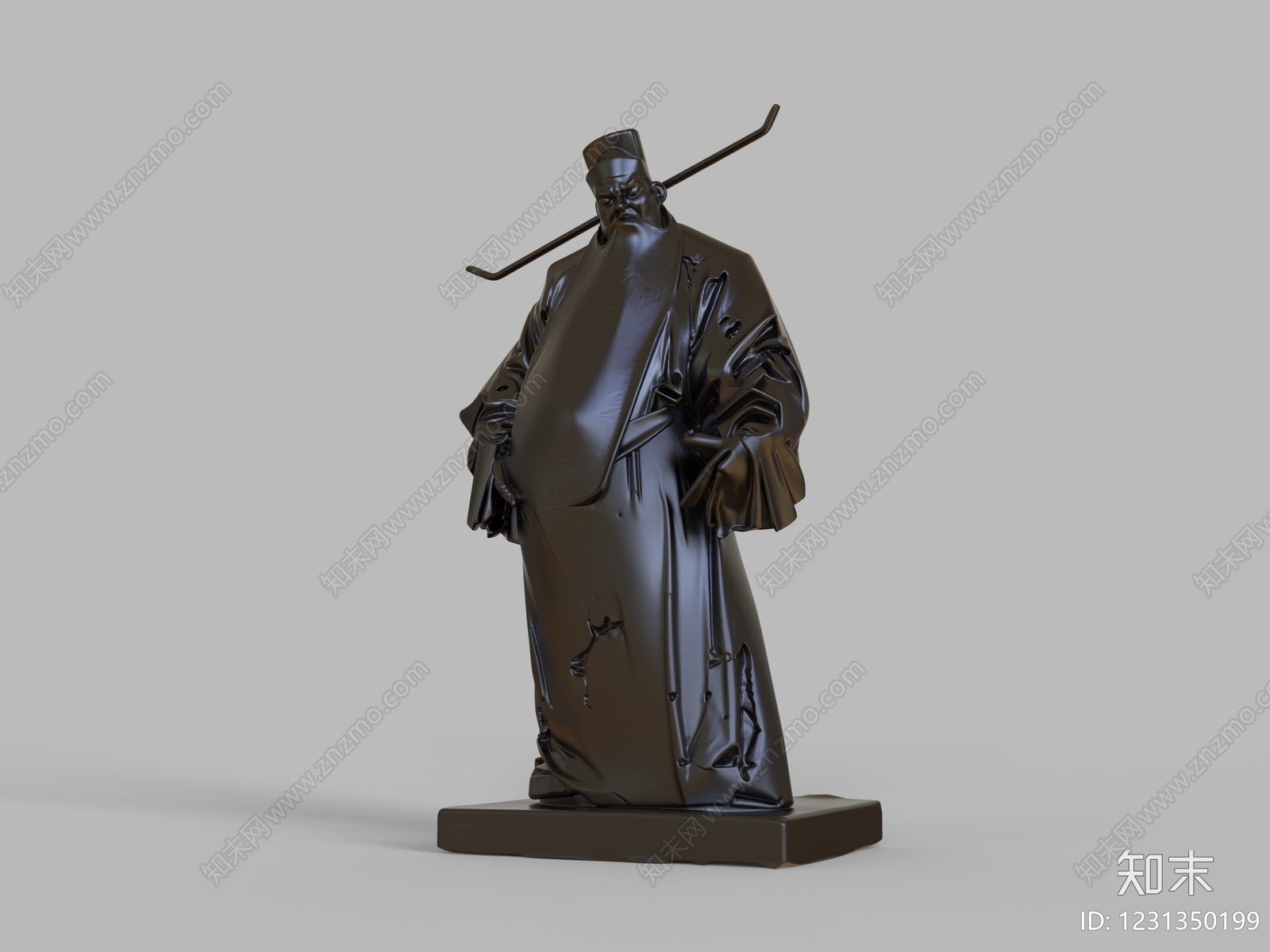 中式景观雕塑3D模型下载【ID:1231350199】