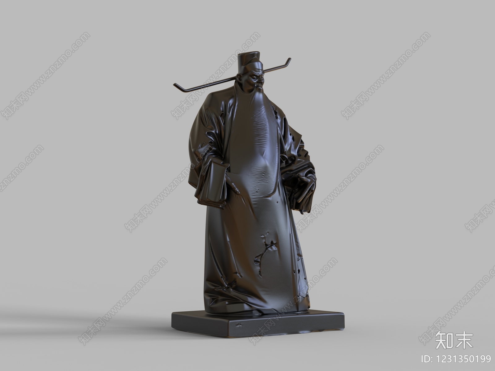 中式景观雕塑3D模型下载【ID:1231350199】