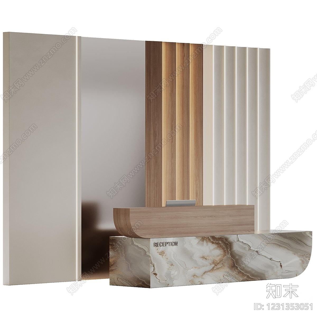 轻奢前台3D模型下载【ID:1231353051】