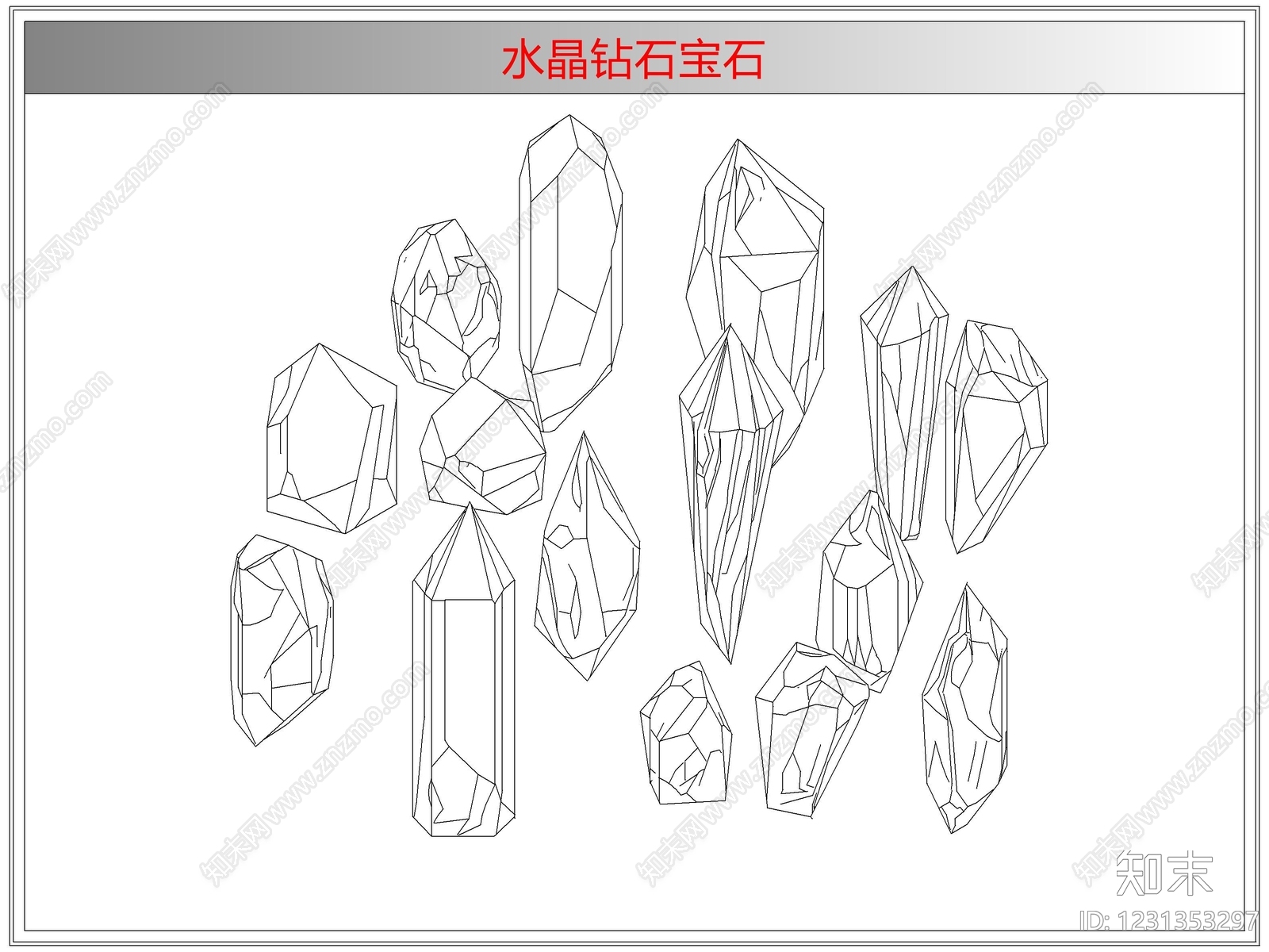 综合软装摆件图库cad施工图下载【ID:1231353297】