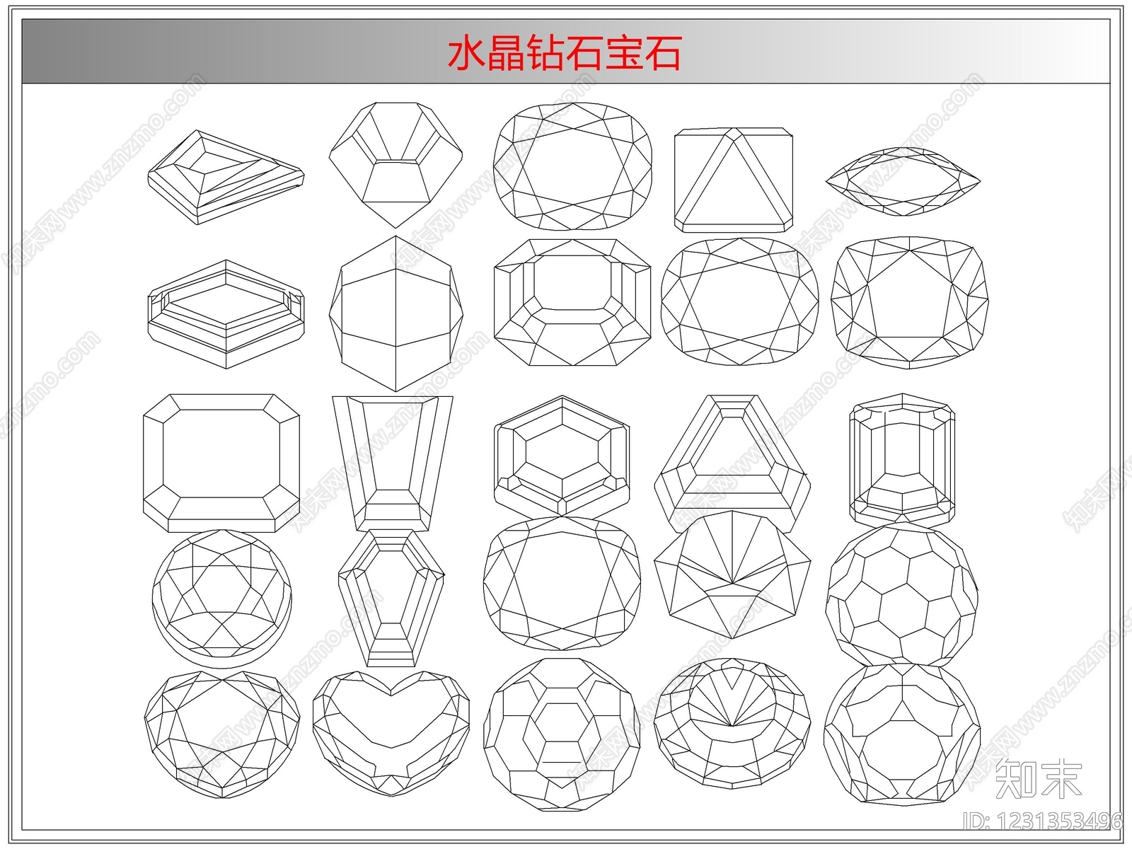 综合软装摆件图库cad施工图下载【ID:1231353496】