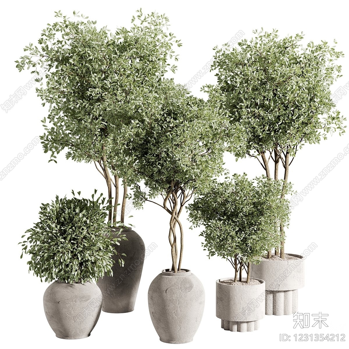 侘寂盆景3D模型下载【ID:1231354212】