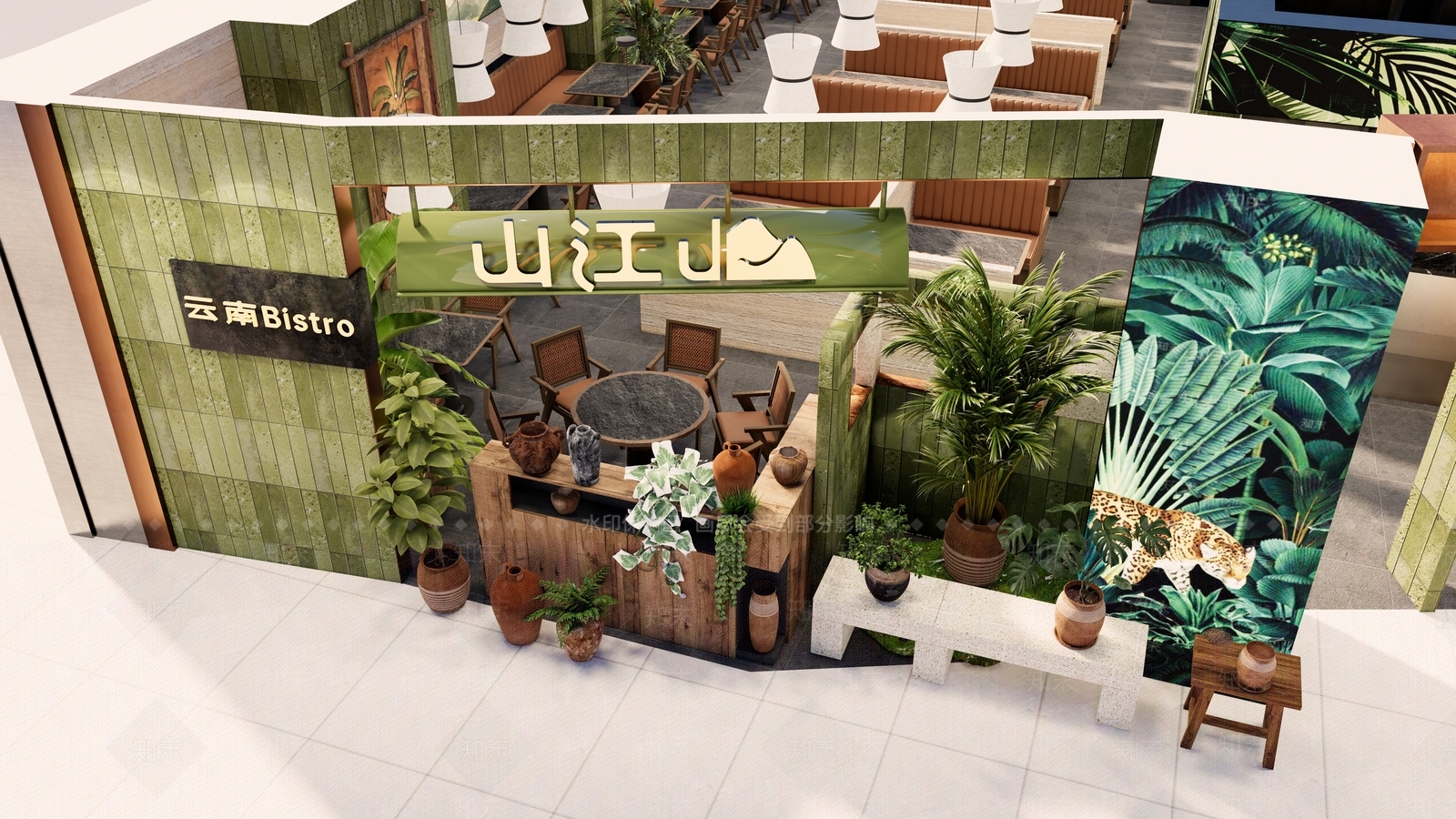 现代中餐厅SU模型下载【ID:1231361075】