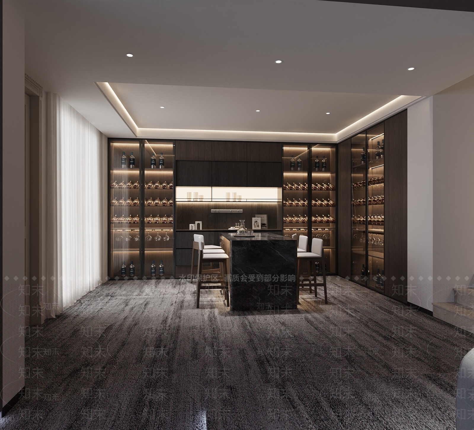 意式极简酒窖3D模型下载【ID:1231362891】