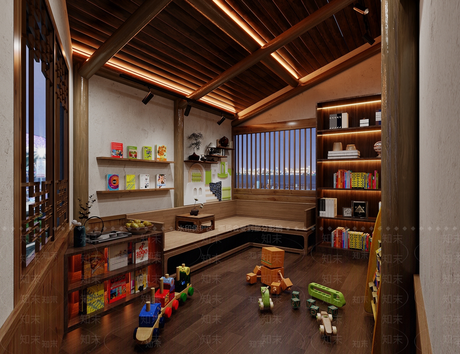 新中式民宿3D模型下载【ID:1231368780】