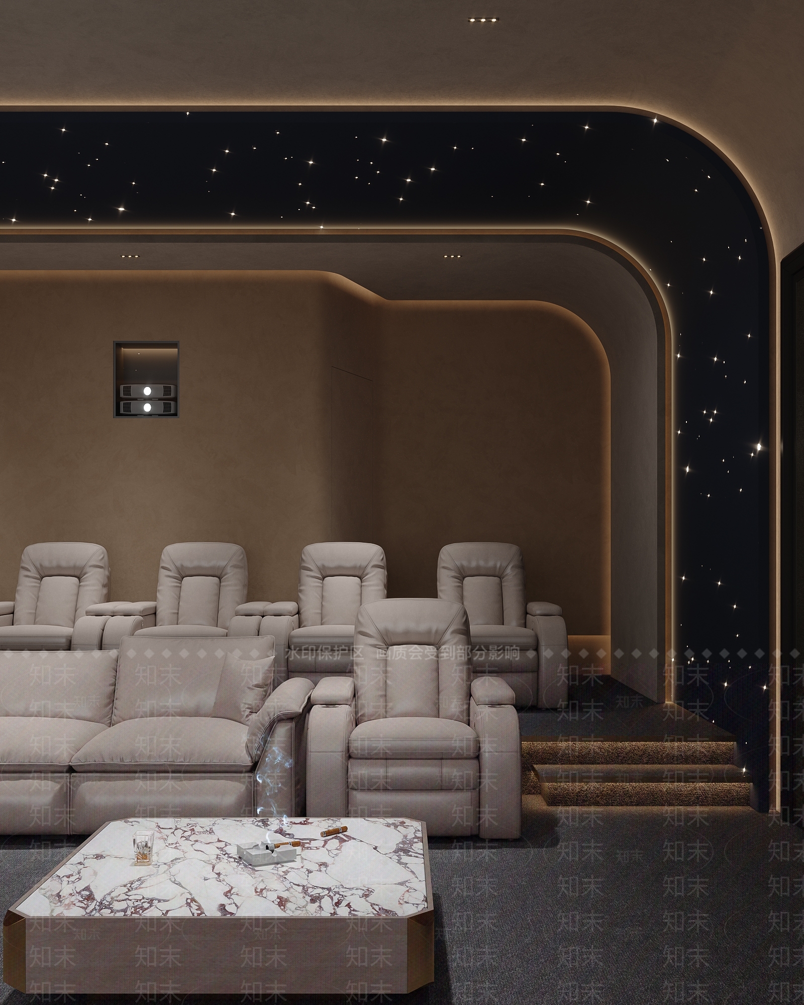 轻奢影音室3D模型下载【ID:1231369372】