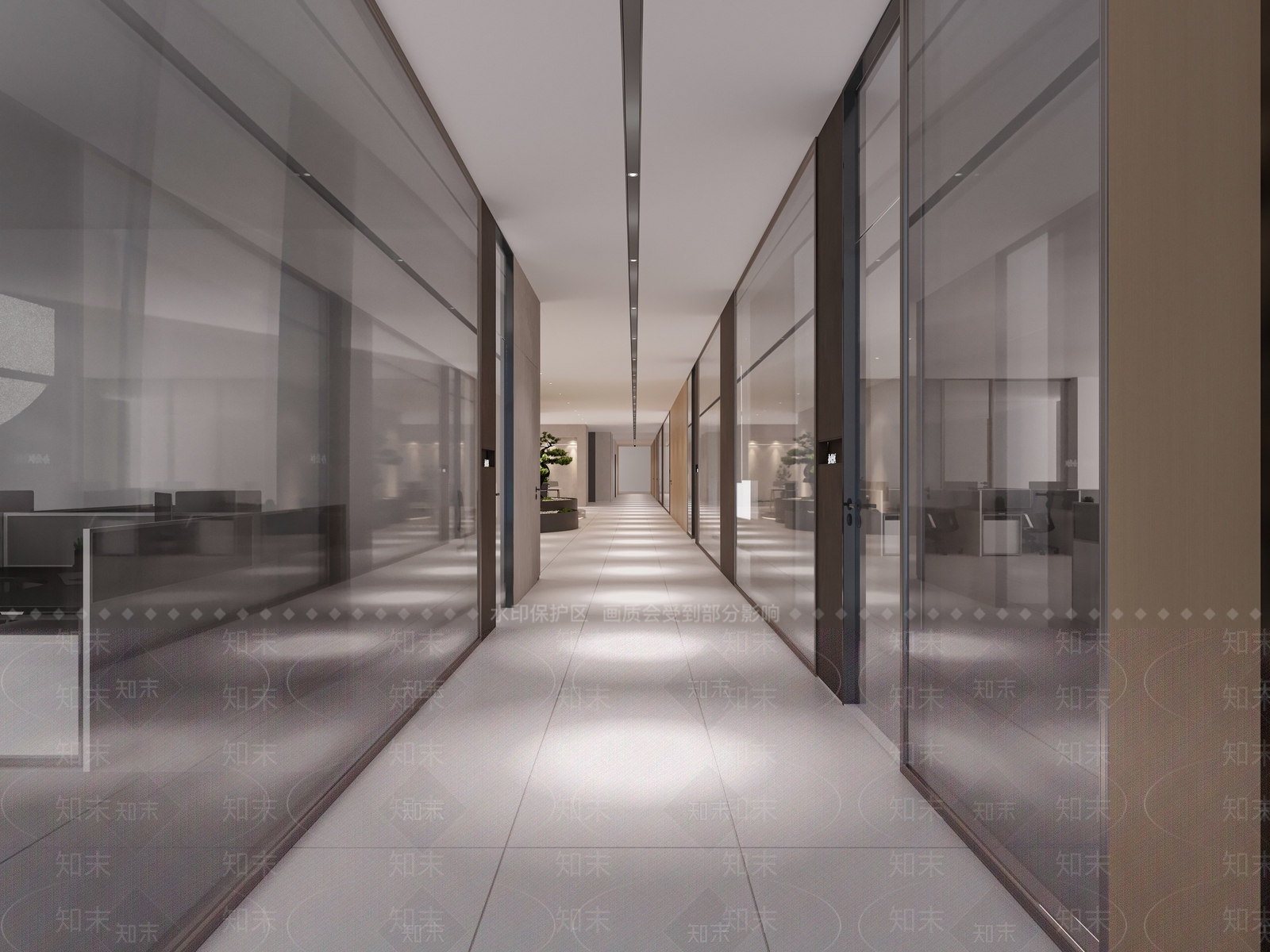 现代简约办公大厅3D模型下载【ID:1231373943】