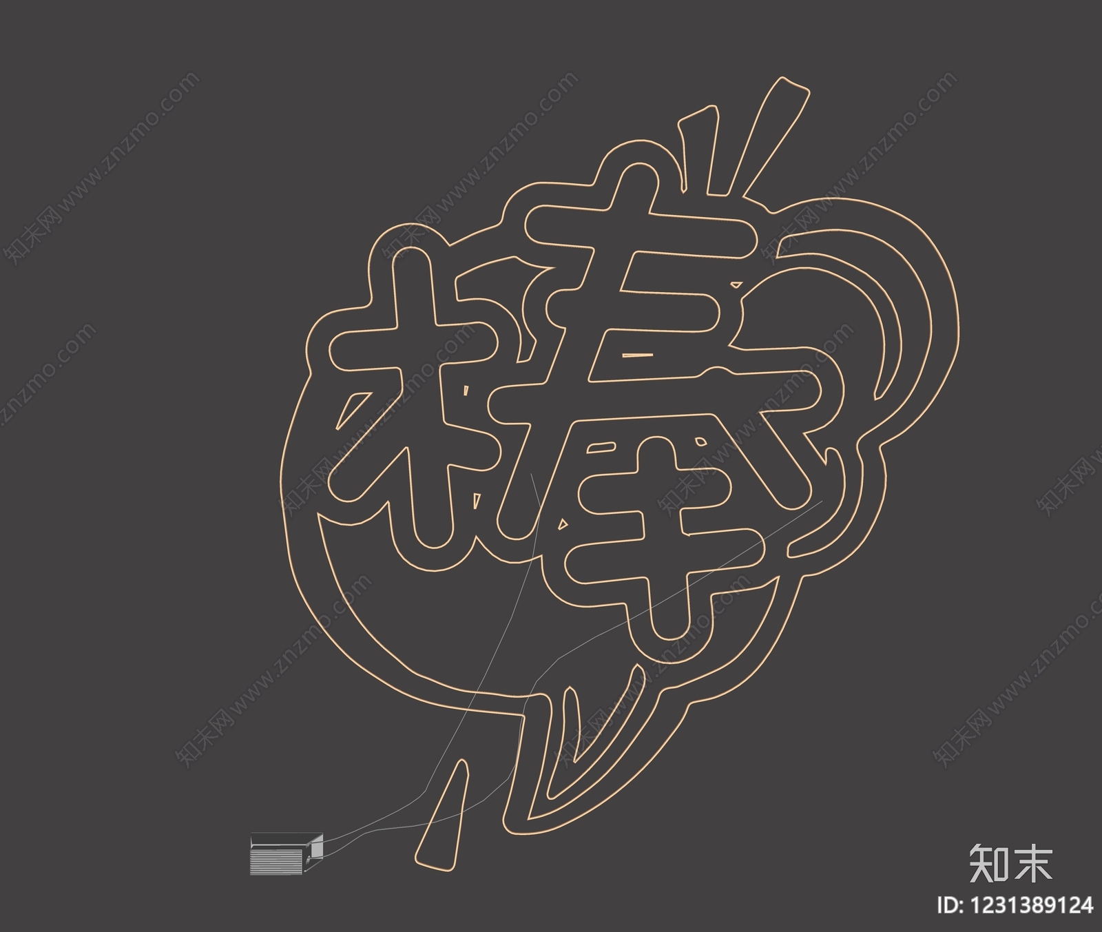 工业风霓虹灯SU模型下载【ID:1231389124】