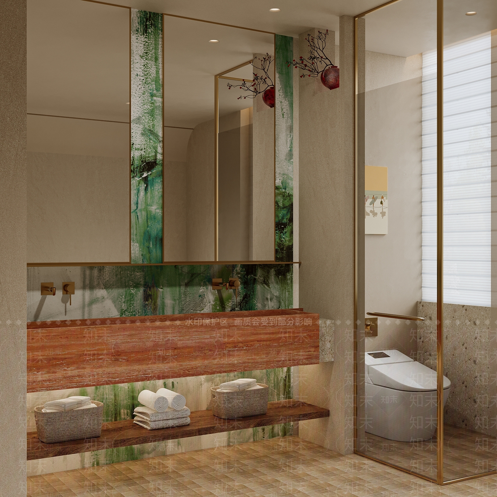 侘寂卫生间3D模型下载【ID:1231391718】